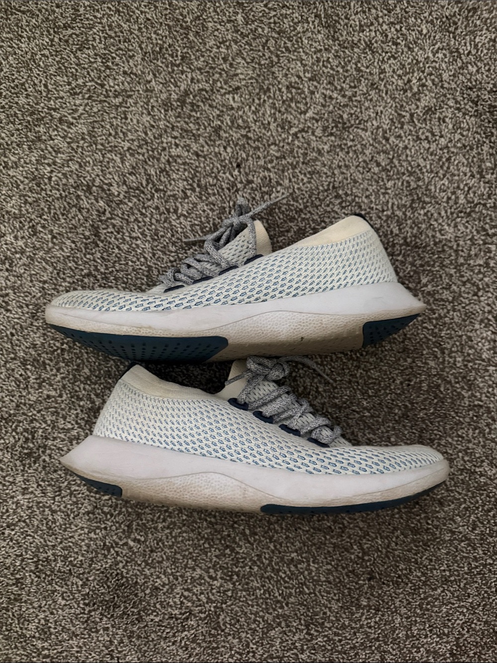 allbirds Women’s Sneakers in White with Blue Accents